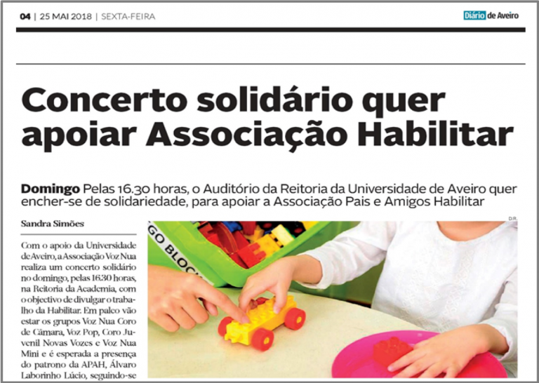Concerto solidário quer apoiar Associação Habilitar