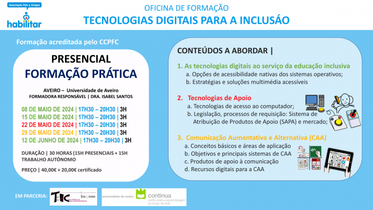 Oficina de Formação | Tecnologias para a Inclusão